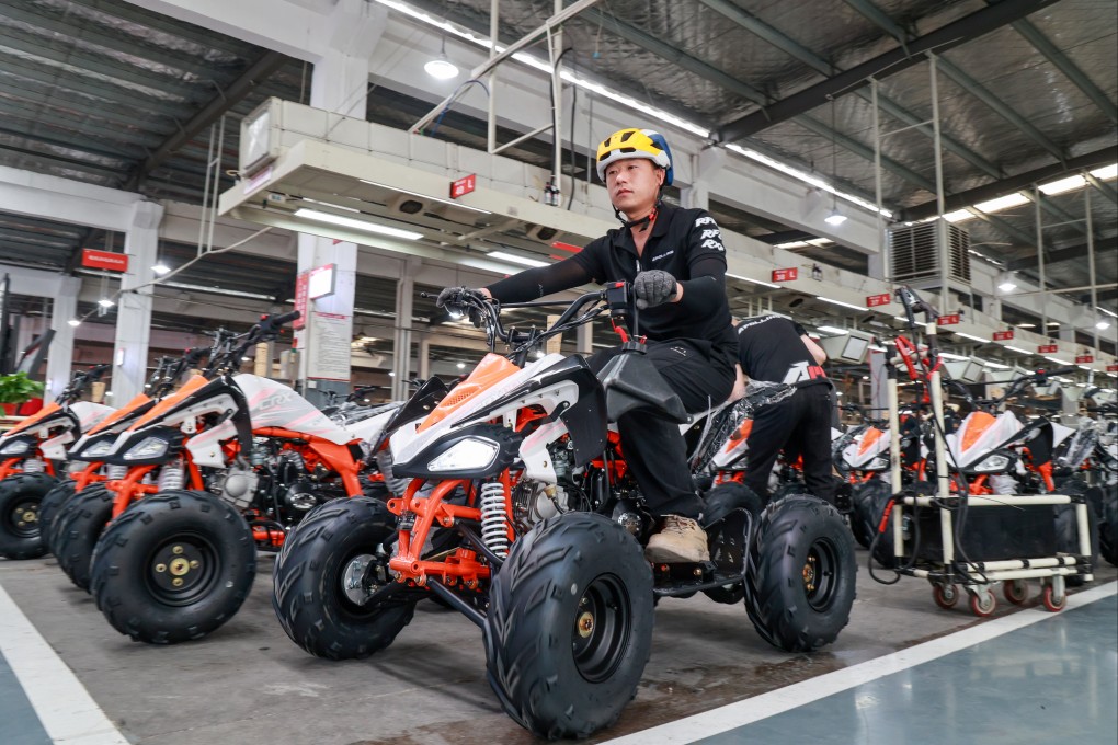 Batches of four-wheel all-terrain vehicles and electric off-road motorcycles are rolling off production lines in China for delivery to European and American markets. Photo: Getty Images