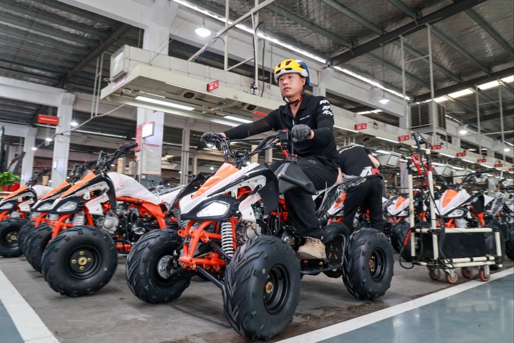 Batches of four-wheel all-terrain vehicles and electric off-road motorcycles are rolling off production lines in China for delivery to European and American markets. Photo: Getty Images