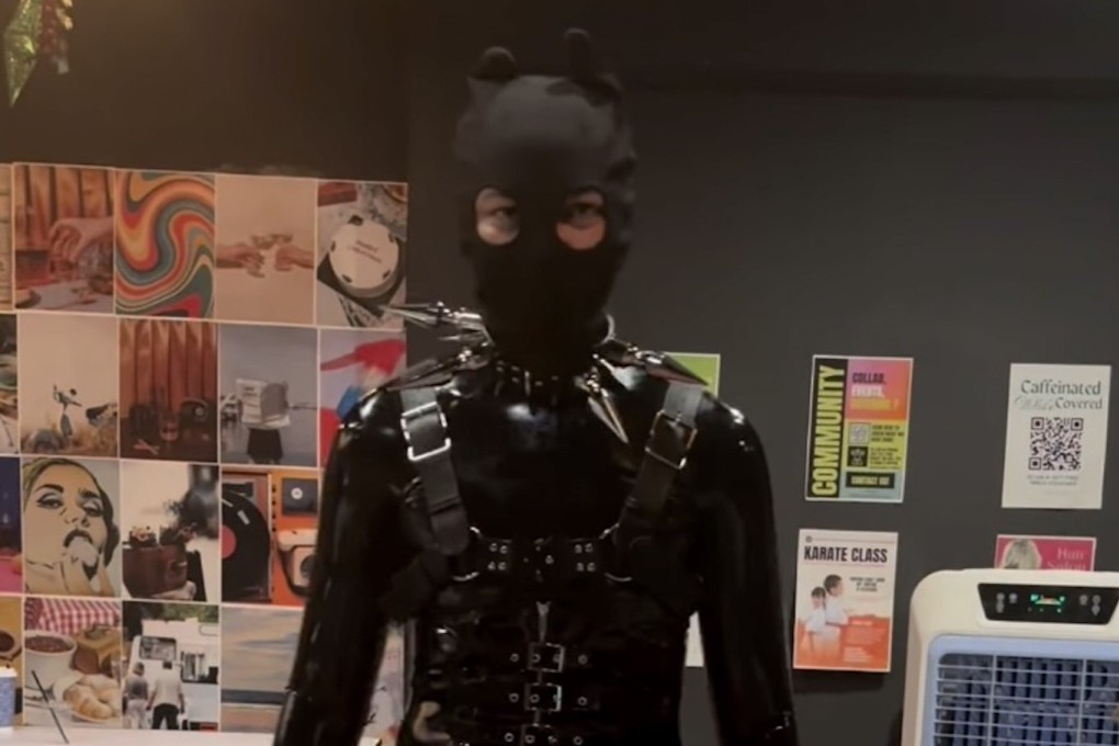 Celty, a Kuala Lumpur-based latex enthusiast, wears an outfit made of the rubber material. Photo: Instagram/latexwithacos