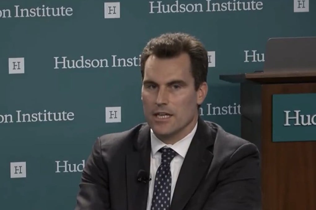 William Kimmitt, US under secretary of commerce for international trade, speaks at the Hudson Institute in Washington on Thursday. Photo: X/Hudson Institute