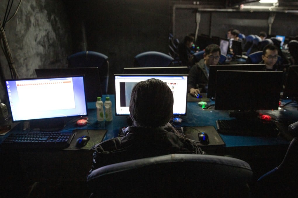 People surf the internet at a cybercafe in Sham Shui Po in December 2018. Internet cafes in Hong Kong are subject to a voluntary code of practice that dates back to 2003. Photo: Winson Wong