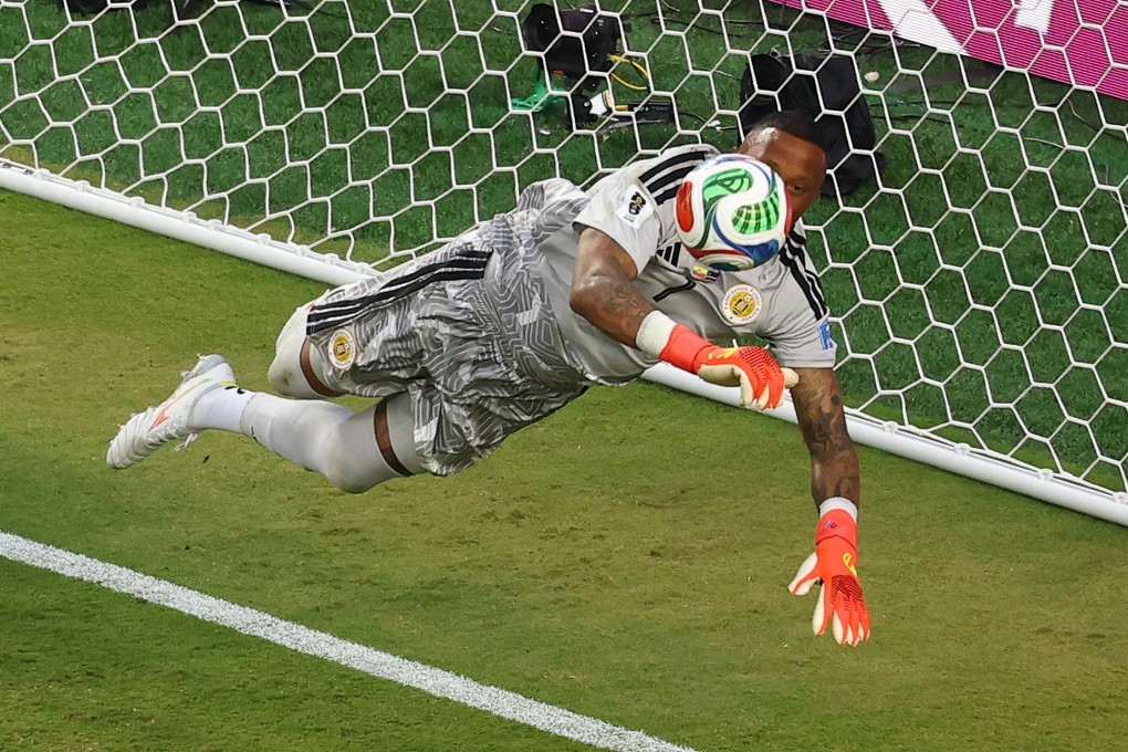Curacao’s Eloy Room made a record number of saves to earn his side a point. Photo: Reuters