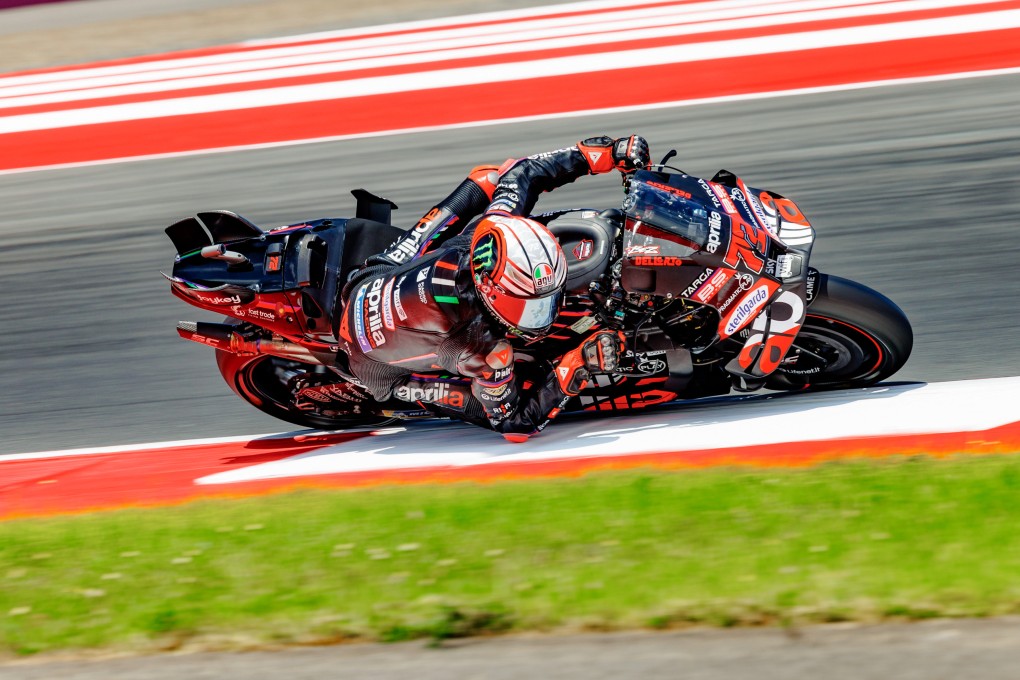 Marco Bezzecchi on a practice run at the Mandalika International Street Circuit, on Lombok, Indonesia, before the 2025 Pertamina Grand Prix, during which the Italian rider clocked the fastest lap the track has ever seen. Photo: Getty Images