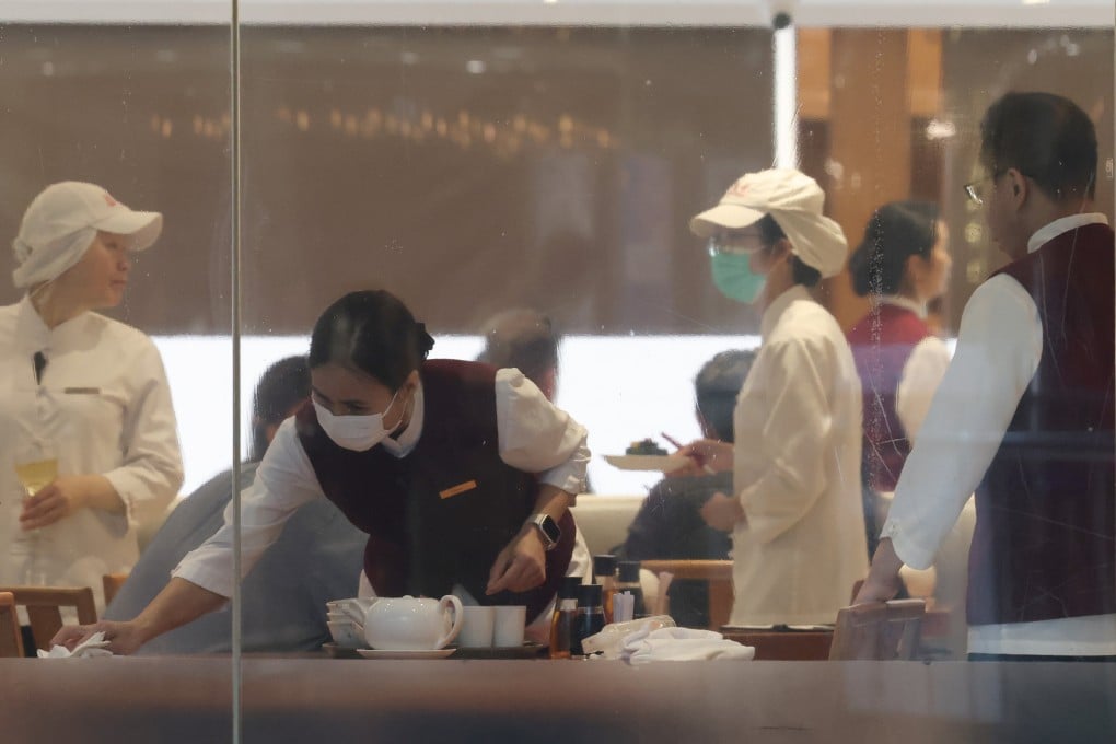 Restaurant staff in Tsim Sha Tsui. Photo: Jelly Tse