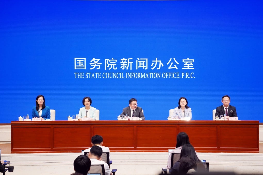 The State Council Information Office holds a press conference on policies and measures to stabilise and optimise the utilisation of foreign investment, in Beijing on June 22. Photo: Xinhua
