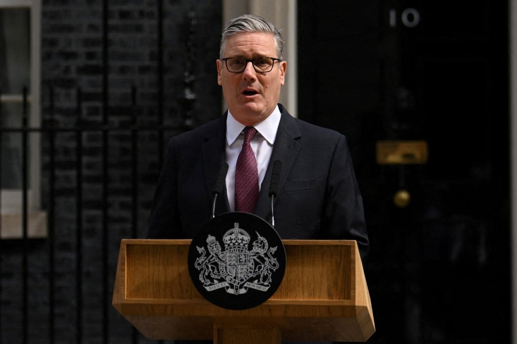 British Prime Minister Keir Starmer making his announcement. Photo: Reuters