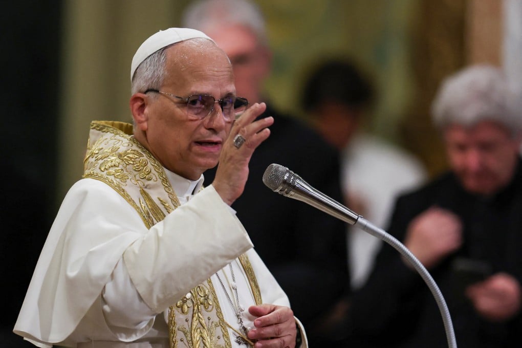 Pope Leo takes part in Eucharistic adoration in Sant’Angelo Lodigiano, Italy, the birthplace of Mother Frances Xavier Cabrini on Saturday. Photo: Reuters