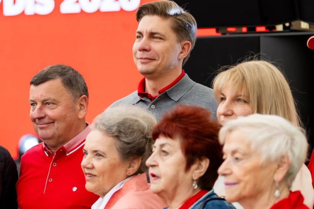 Lithuania’s prime minister-designate Mindaugas Sinkevicius (centre) has publicly advocated restoring relations with Beijing to a level comparable to those maintained by other European Union countries. Photo: Handout