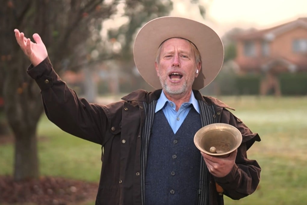 Joseph McGrail-Bateup demonstrates his loud voice in Canberra, Australia, on Tuesday, after being recognised by Guinness World Records as the world’s loudest person. Photo: via AP