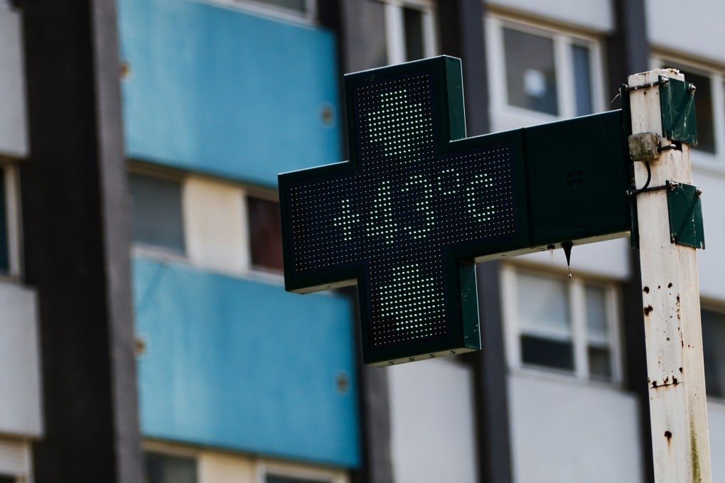 The temperature in Rennes, western France, on Monday. Photo: AP