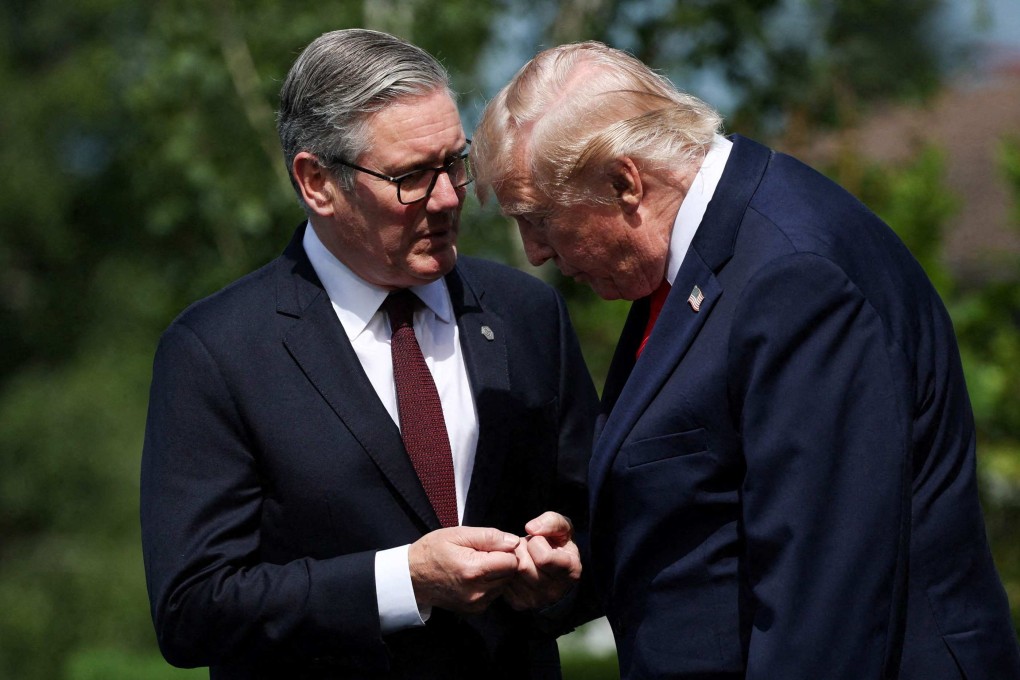 Britain’s Prime Minister Keir Starmer and US President Donald Trump at the recent G7 summit in Evian, France,. Photo: AFP