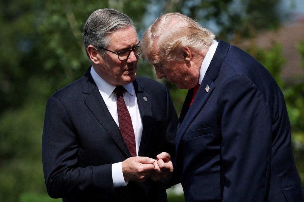 Britain’s Prime Minister Keir Starmer and US President Donald Trump at the recent G7 summit in Evian, France,. Photo: AFP