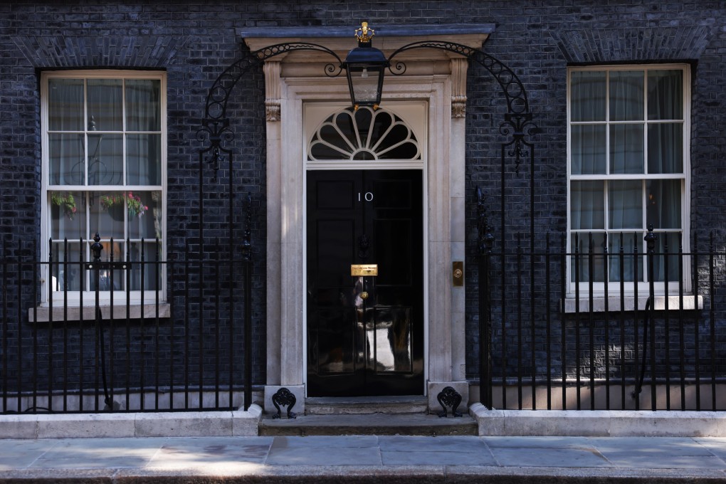 The iconic door of 10 Downing Street in London. Photo: EPA