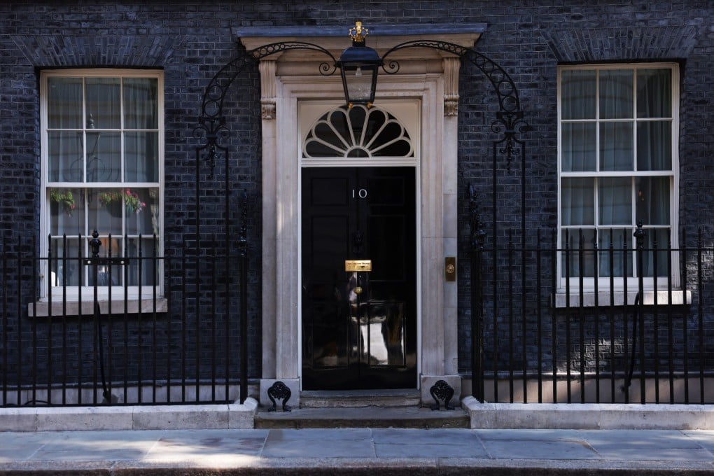 The iconic door of 10 Downing Street in London. Photo: EPA