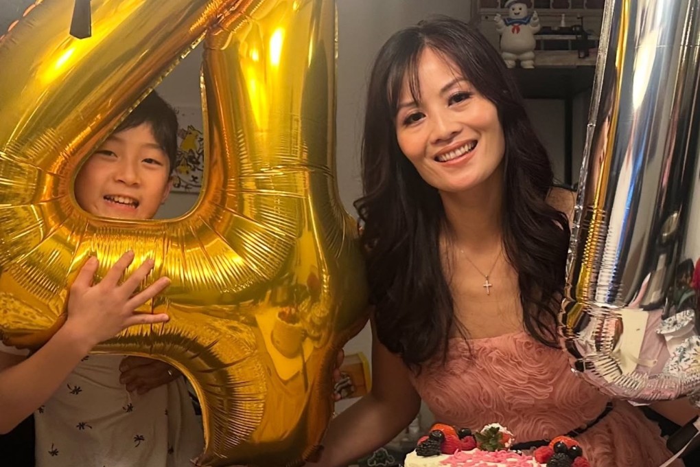 Kiki Yeung with son Sky at her 47th birthday celebration in November 2025. The Asian-American comedian who lived in Hong Kong until she was 12 describes how overcoming a life-threatening autoimmune illness as a teen has shaped her life and her comedy shows. Photo: Instagram/kikifunnymama