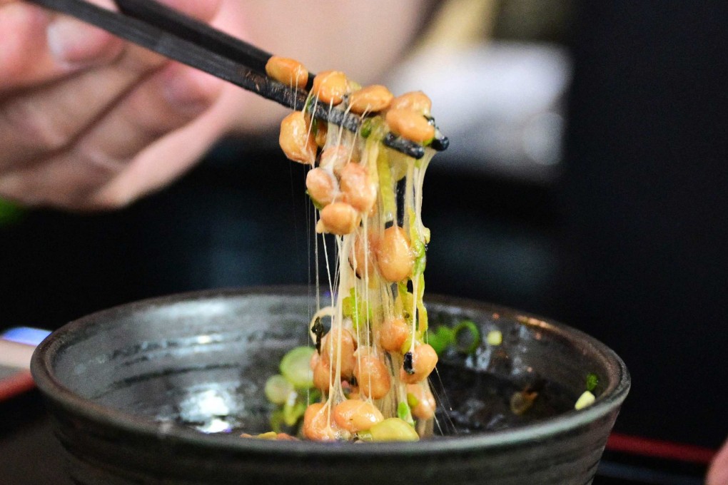 Natto is infused with bacteria beneficial for digestive health. Japan’s exports of the fermented beans tripled from 2017 to 2025, with China and the United States topping the list of destinations. Photo: AFP