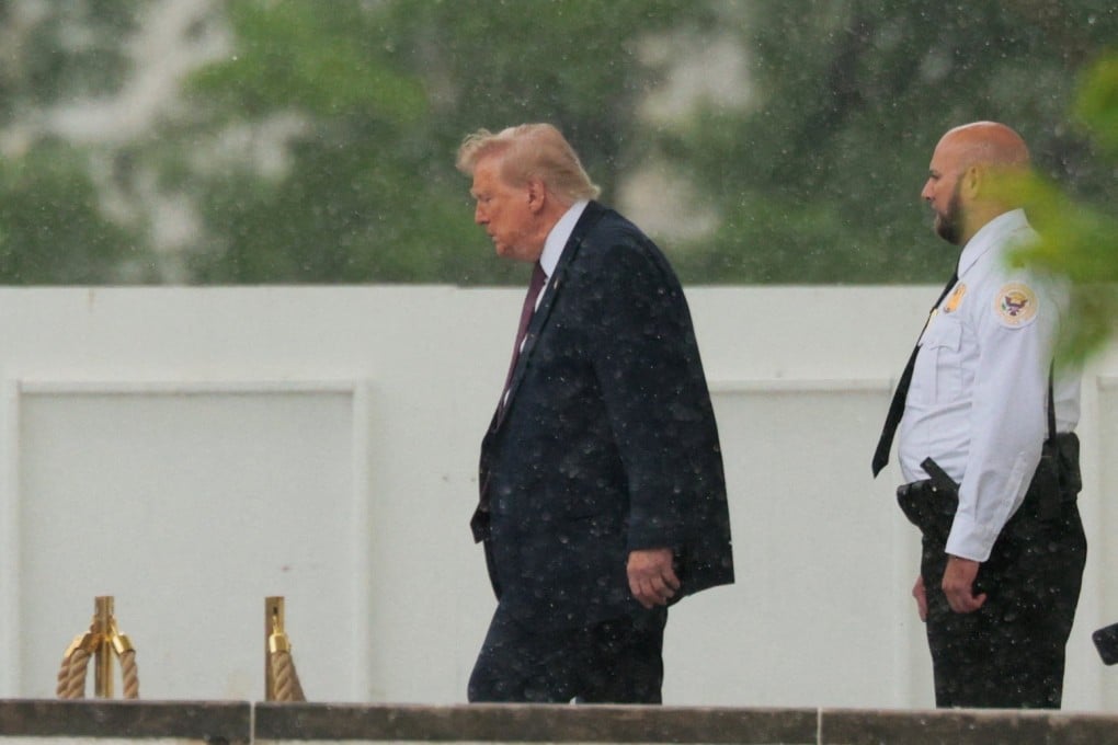 US President Donald Trump is seen exiting the White House on Tuesday. Photo: Reuters