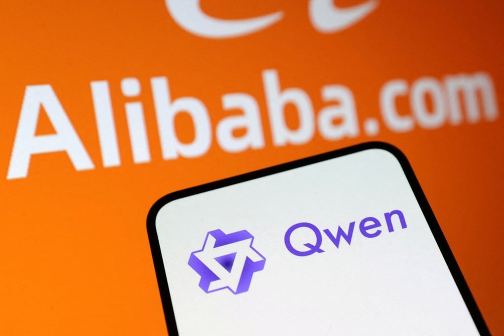 The Qwen and Alibaba logos. Photo: Reuters