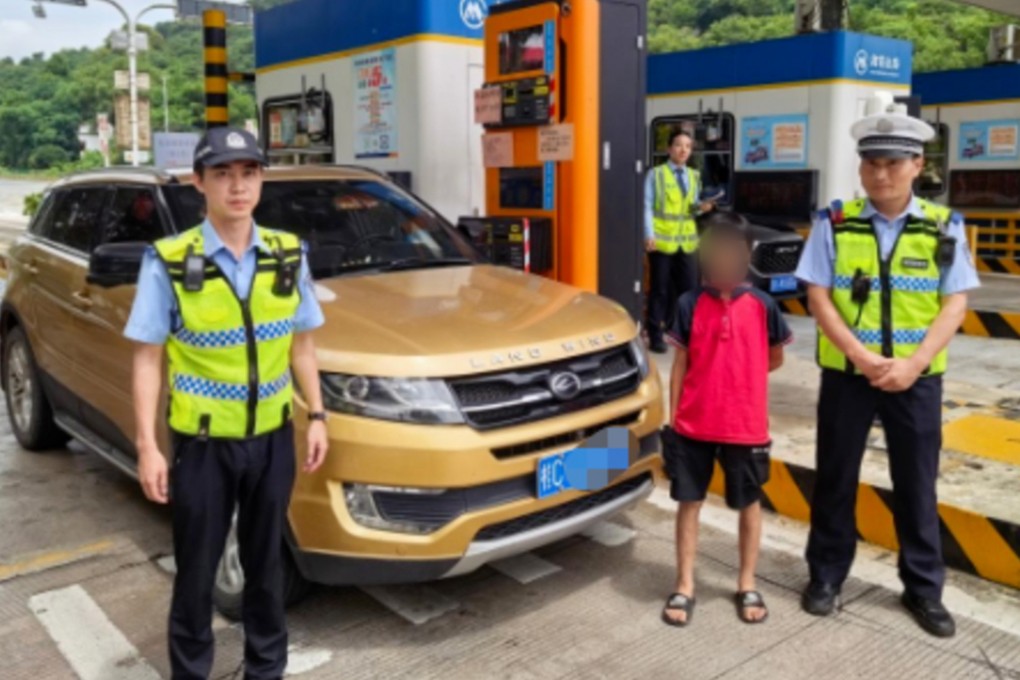 A 12-year-old boy in China astonished the online community after driving solo for six hours on a highway. Photo: Guilin Traffic Police