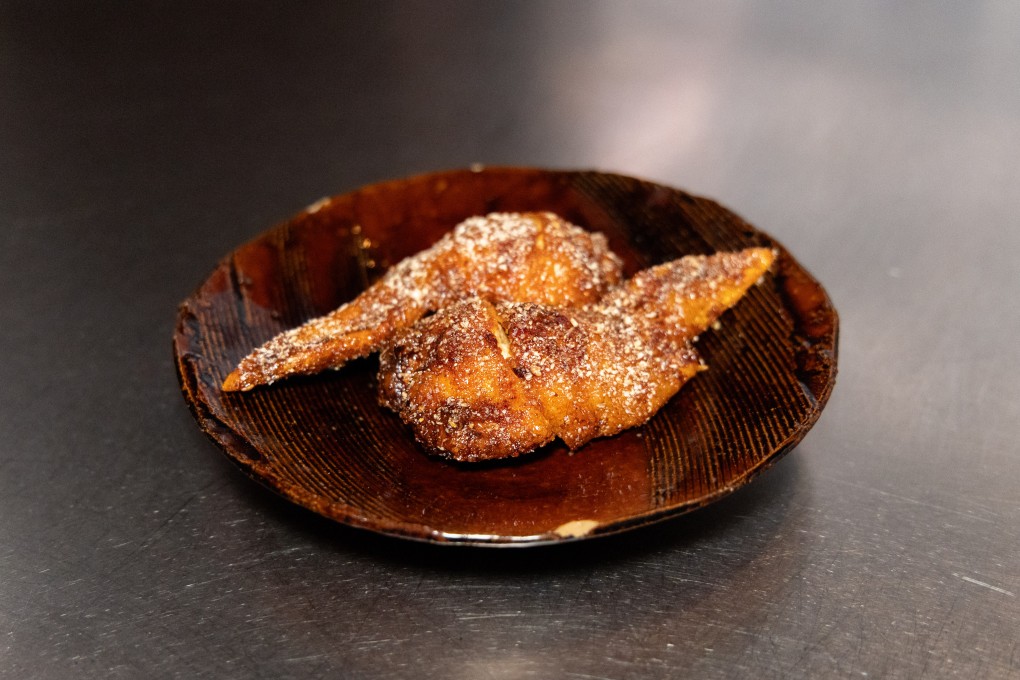Always Joy’s Nagoya-style stuffed chicken wing offers rich umami flavours with a crisp finish. Photo: Handout