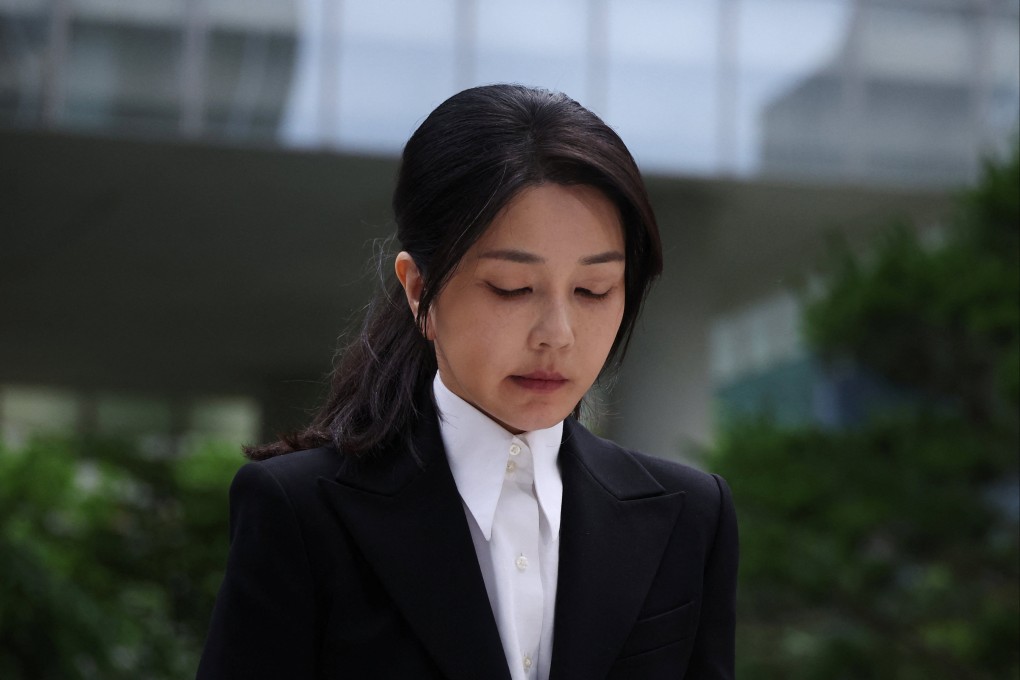 South Korea’s former first lady Kim Keon-hee arrives at the special prosecutor’s office in Seoul last year. Photo: Reuters