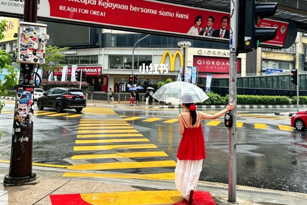 A RedNote user poses near the McDonald’s in Bukit Bintang, Kuala Lumpur, Malaysia. Photo: RedNote