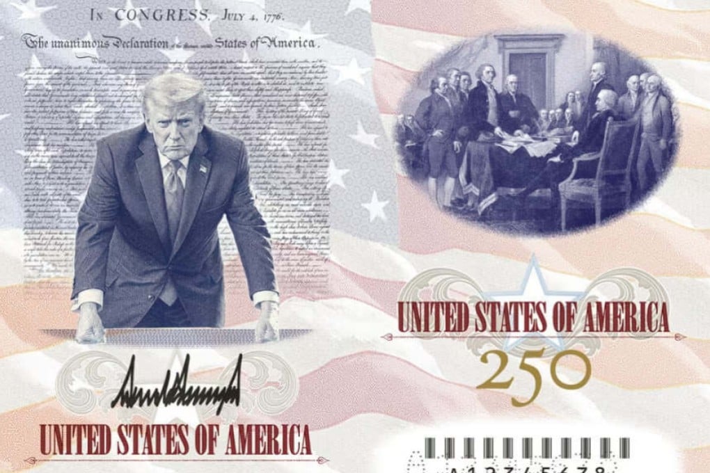 A rendering of a new limited-edition US passport featuring Donald Trump’s likeness. Photo: TruthSocial/realDonaldTrump