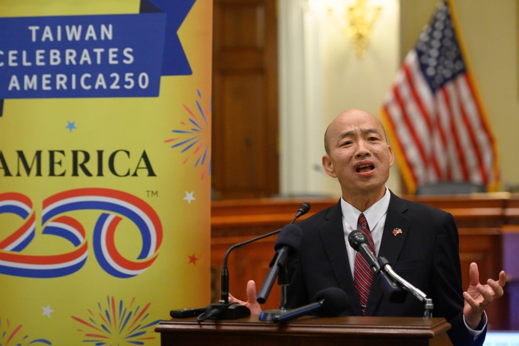 Han Kuo-yu, president of Taiwan’s Legislative Yuan, addresses a reception hosted by the Taipei Economic and Cultural Representative Office in Washington on June 24. Photo: AP