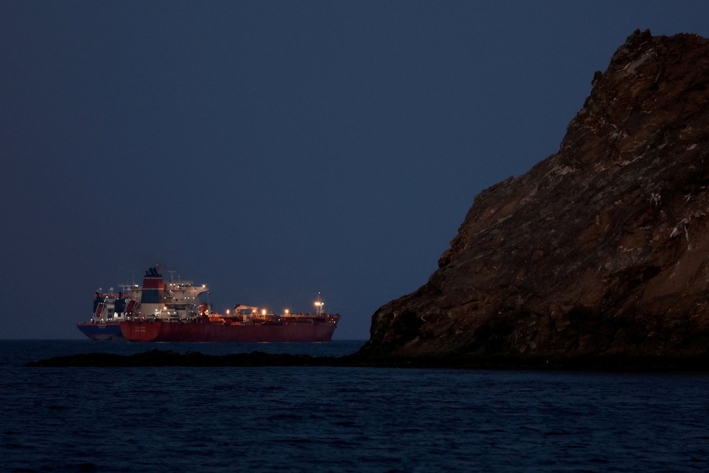 A tanker sits anchored in the Strait of Hormuz. File photo: Reuters