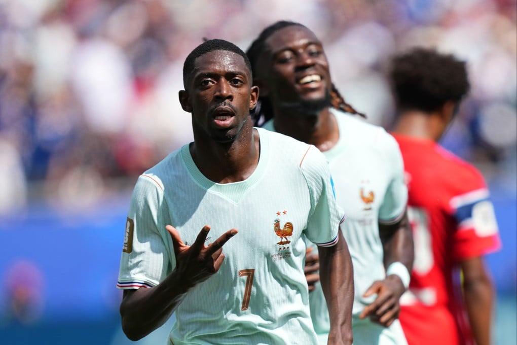 France’s Ousmane Dembele joined the race for the golden boot with a hat-trick against Norway. Photo: AP