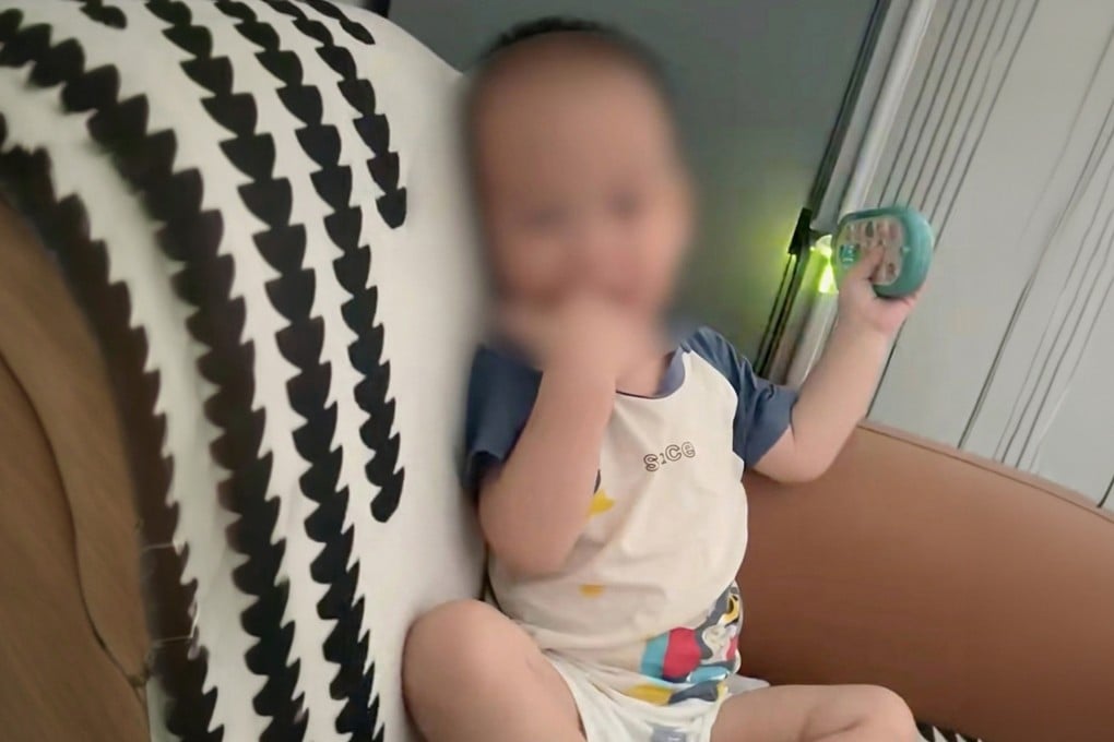 An 18-month-old toddler in Guangdong died due to severe internal organ damage after his father’s girlfriend brutally assaulted him. Photo: Douyin