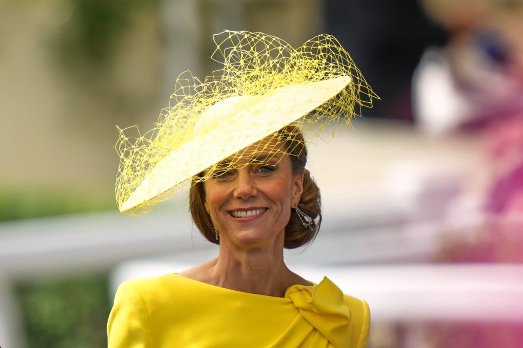 Britain’s Kate, Princess of Wales at the Royal Ascot horse race on June 17. On Sunday, the princess said she had completed the UK’s Three Peaks Challenge to raise money for a cancer charity. Photo: AP