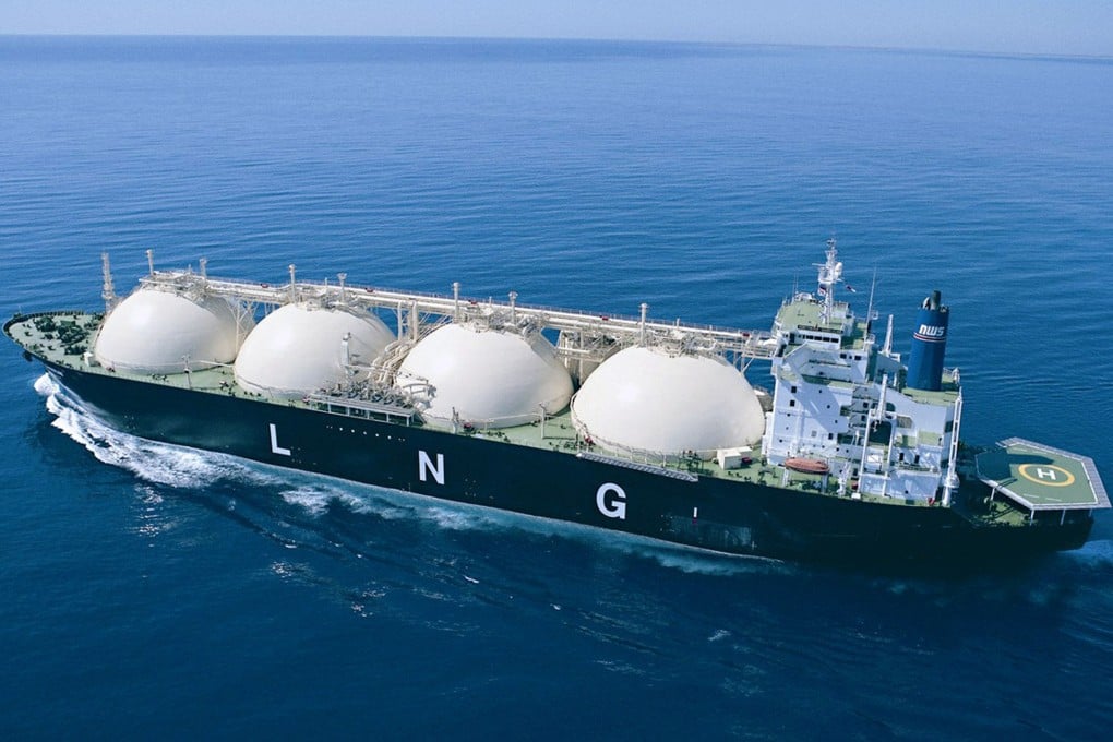 An Australia LNG ship sails off the coast of Western Australia. Photo: Reuters