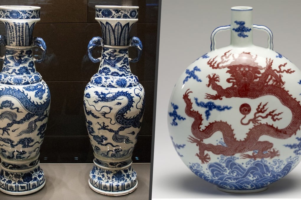The traditional Chinese dragon motif embellishes countless objects, profoundly influencing the identity of ancient artefacts. Photo: SCMP composite/Wikipedia