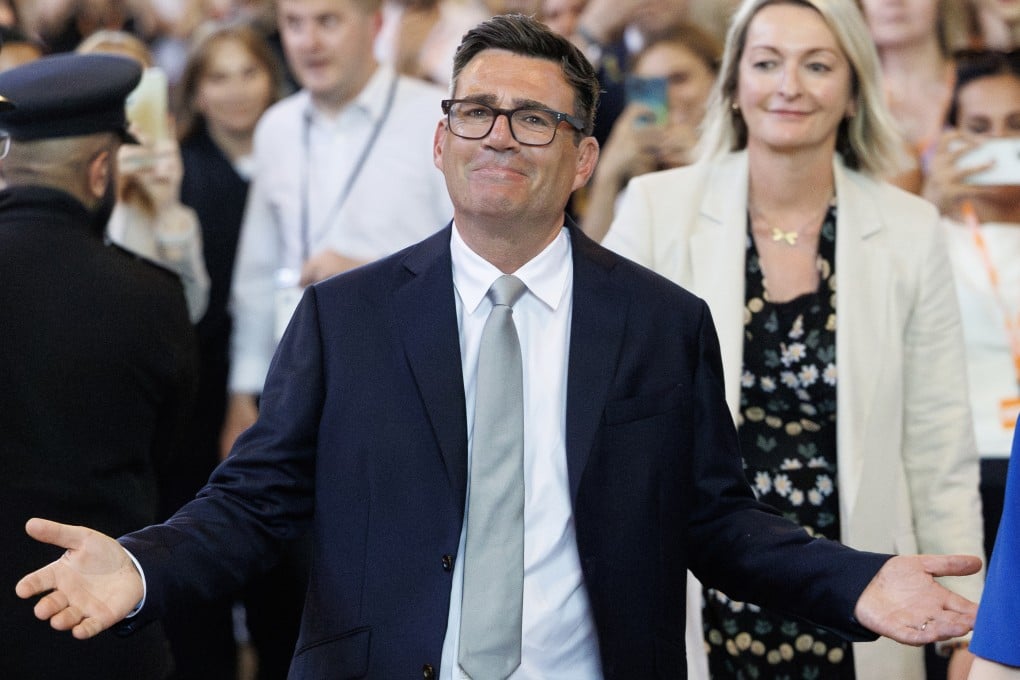 Andy Burnham, Labour MP for Makerfield, celebrates after his swearing-in at the Houses of Parliament in London on June 22. Photo: Getty Images / TNS