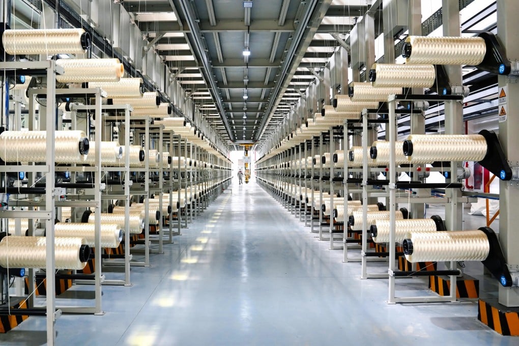 State-owned CNBM has launched three production lines in east China’s Jiangsu province for high-strength carbon fibre. Photo: Handout