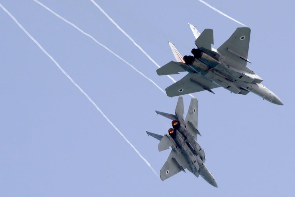 Israeli F-15 fighter jets rehearse ahead of an air show in 2018. Photo: AFP