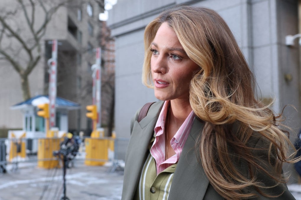 Actress Blake Lively leaves federal court in New York in February. Photo: AFP / Getty Images / TNS