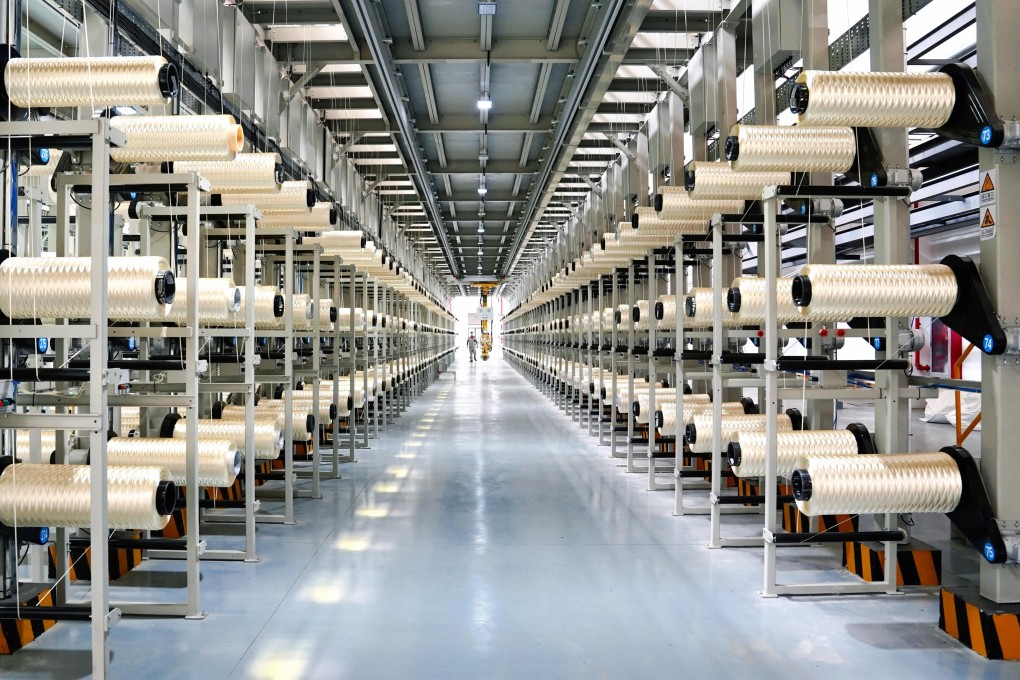 State-owned CNBM has launched three production lines in east China’s Jiangsu province for high-strength carbon fibre. Photo: Handout