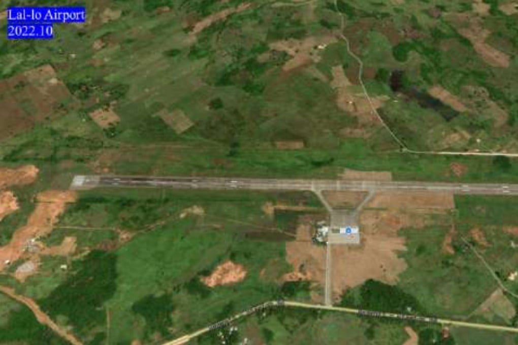 The SCSPI report on US-Philippine cooperation drew on satellites images, such as these of Lal-lo airport from 2022 and 2026. Photo: SCSPI