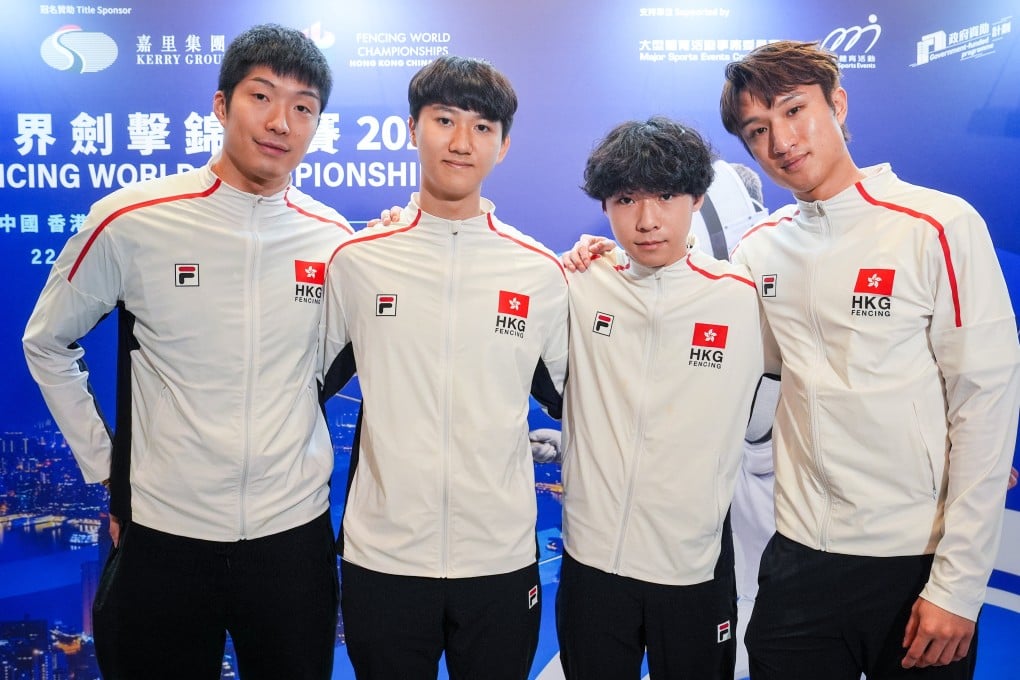Hong Kong's foilists (from left) Cheung Ka-long, Leung Chin-yu, Harris Ho and Ryan Choi. Photo: Elson Li
