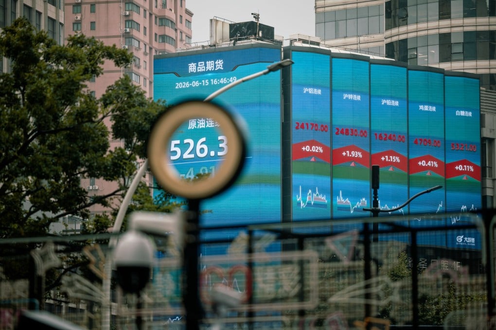 A large screen shows the latest stock market data in Shanghai, China, on June 15. Photo: EPA