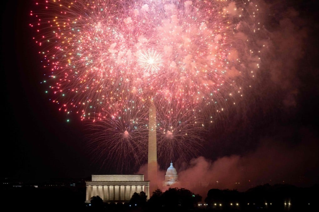 Fireworks illuminate the sky above Washington DC in 2023. A record-shattering display is planned for Saturday. Photo: AFP