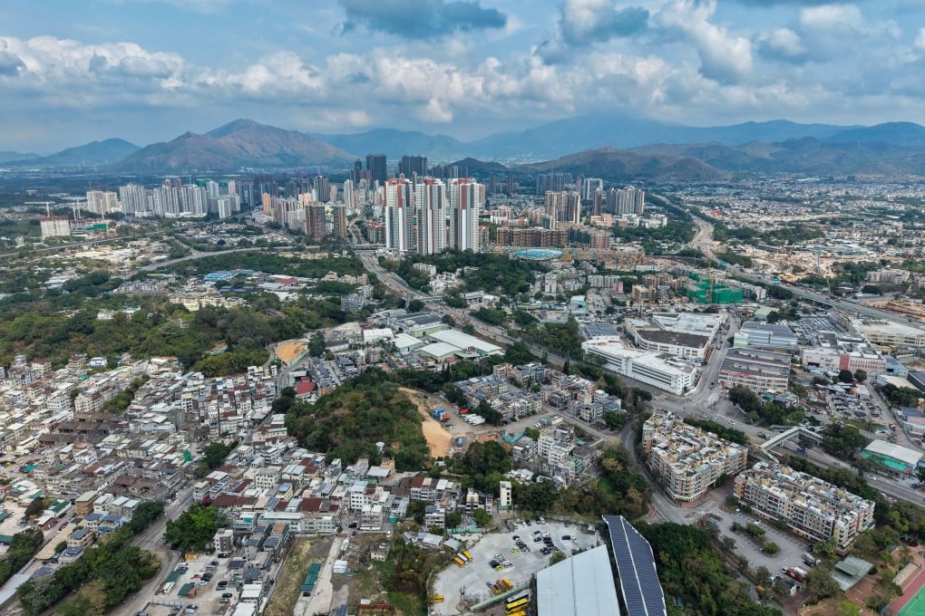 An aerial view of Hung Shui Kiu new development area of Hong Kong’s Northern Metropolis on March 26. Photo: Elson Li