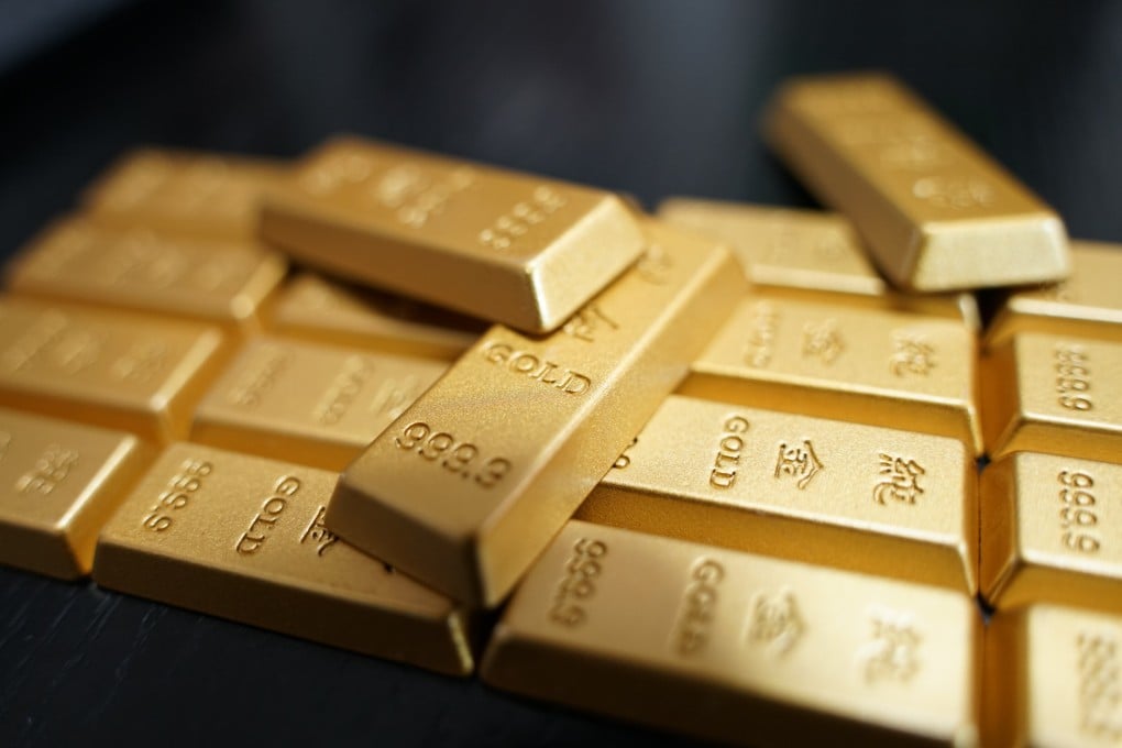 Pure gold bars in Shanghai on March 15. Photo: CFOTO/Future Publishing via Getty Images