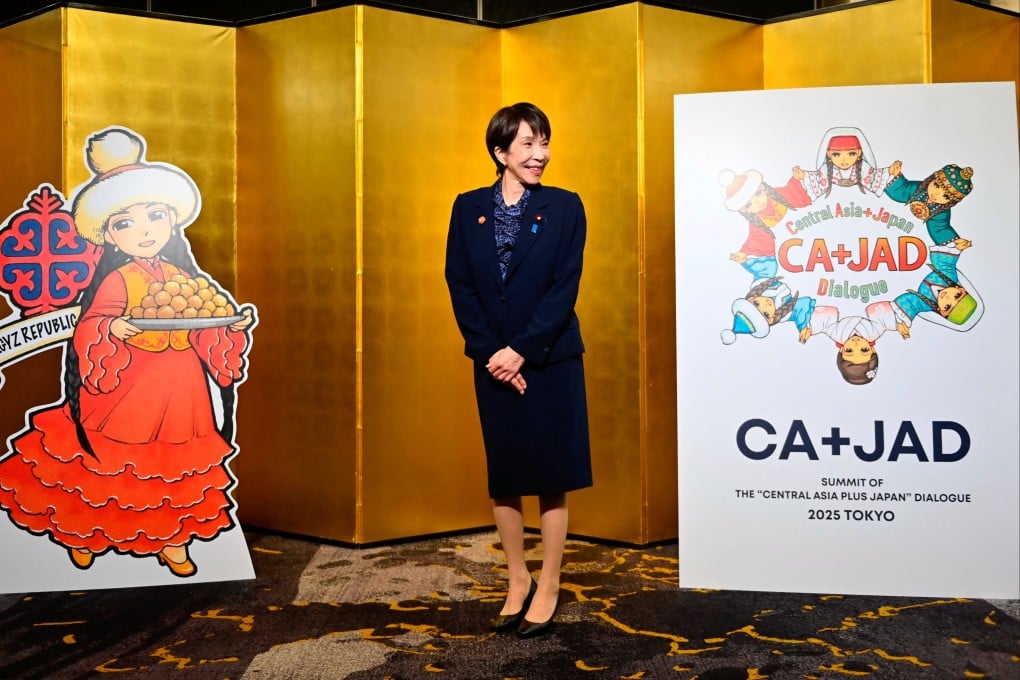 Japan’s Prime Minister Sanae Takaichi prepares to welcome  Central Asian leaders at the leaders-level ‘Central Asia plus Japan’ summit in Tokyo on December 20 last year. Photo: Reuters