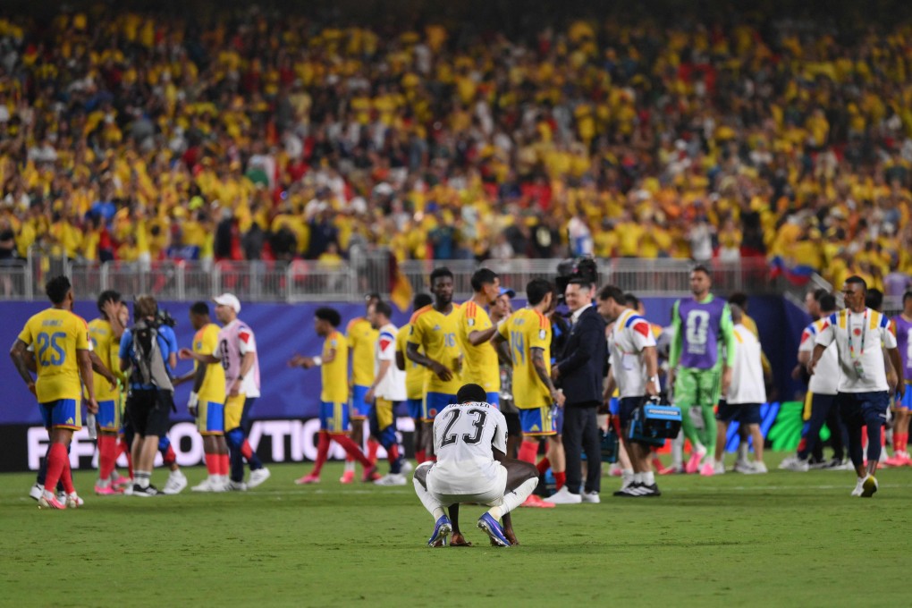 Derrick Luckassen of Ghana reacts after losing to Colombia in the World Cup. Photo: AFP