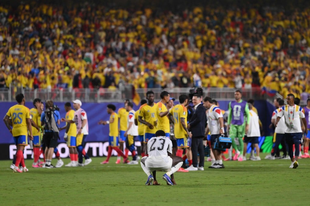 Derrick Luckassen of Ghana reacts after losing to Colombia in the World Cup. Photo: AFP
