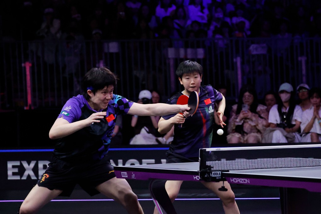 Wang Chuqin (left) and Sun Yingsha could not get their chemistry working during their mixed doubles final. Photo: Xinhua