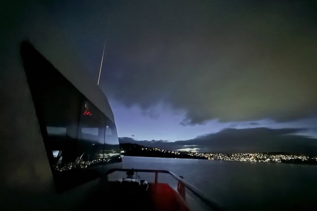 The tour group was out at sea on a Southern Lights sightseeing cruise in Hobart on Friday. Photo: Handout